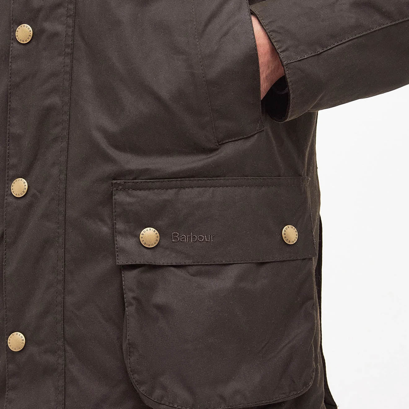 Barbour Ashby Waxed Jacket Olive - The Sporting Lodge