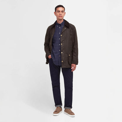 Barbour Ashby Waxed Jacket Olive - The Sporting Lodge