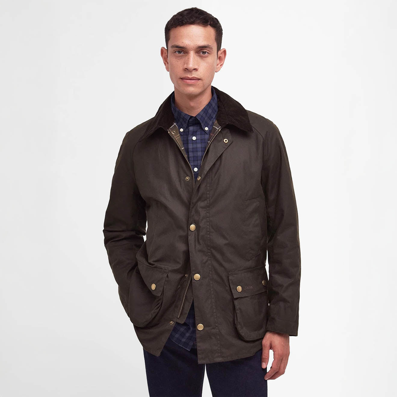 Barbour Ashby Waxed Jacket Olive - The Sporting Lodge