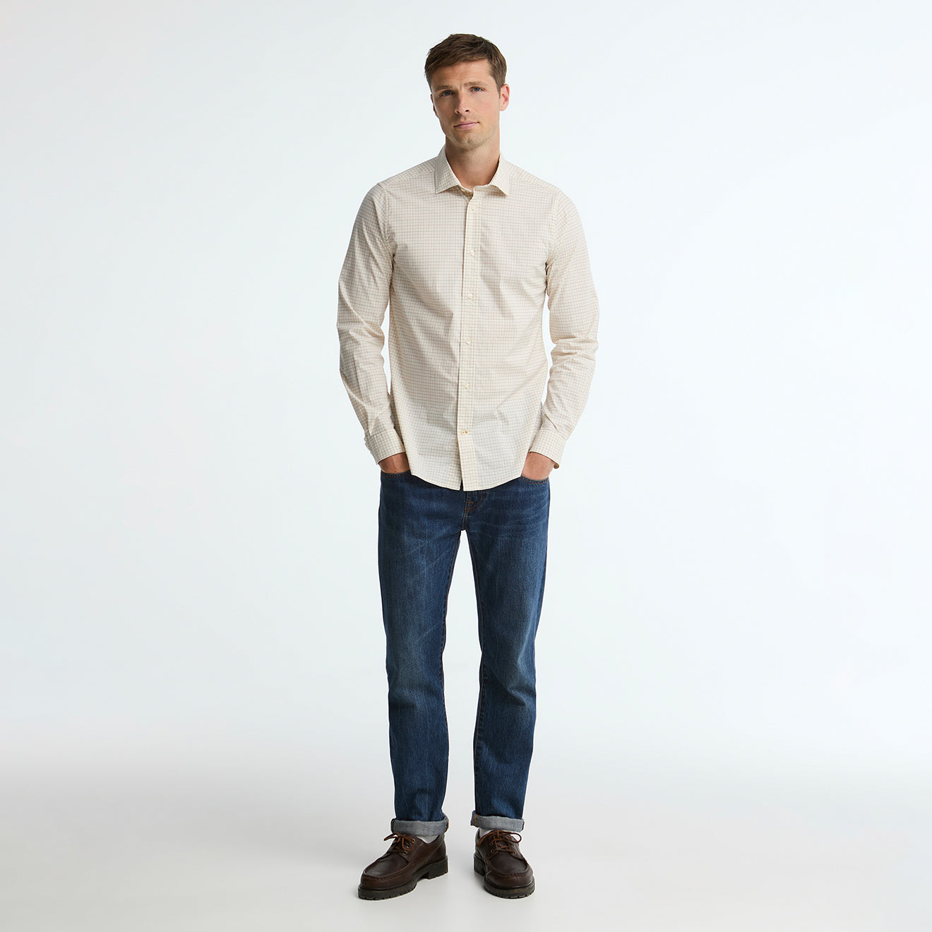 Barbour Ashfield Tailored Tattersall Shirt Whisper White