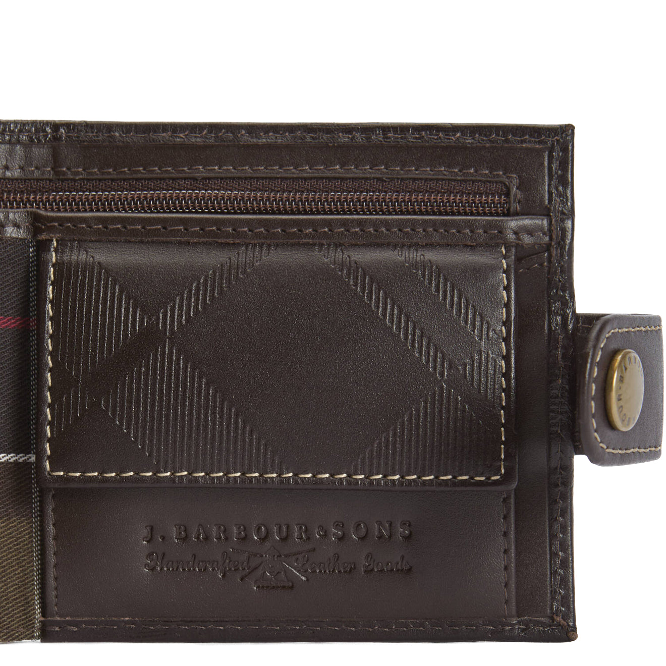 Barbour Bamburgh Deboss Leather Wallet Brown