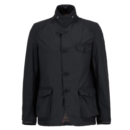 Barbour Beacon Sports Wax Jacket Black - The Sporting Lodge