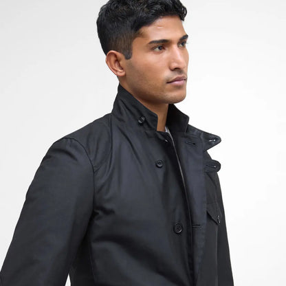 Barbour Beacon Sports Wax Jacket Black - The Sporting Lodge