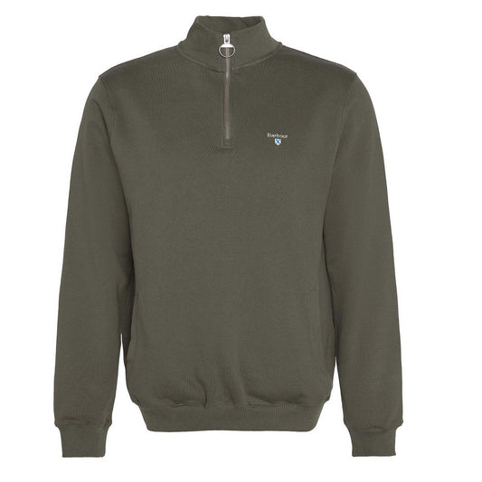 Barbour Beckhill Half Zip Sweatshirt Mid Olive - The Sporting Lodge