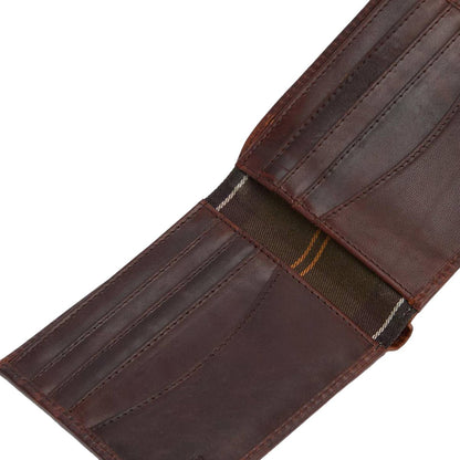 Barbour Bilton Leather Wallet Burnt Chocolate Brown - The Sporting Lodge