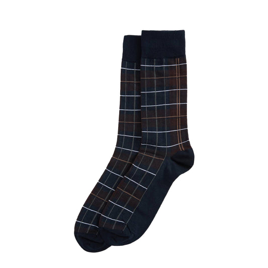 Barbour Blyth Socks Midnight Oak Tartan - The Sporting Lodge