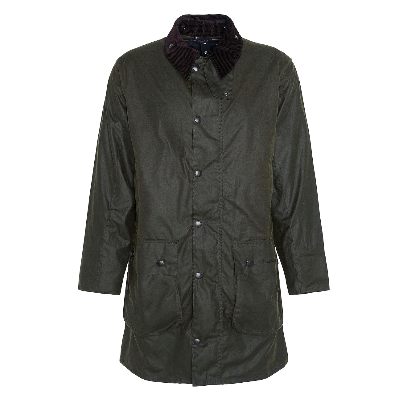 Barbour Border Waxed Jacket Archive Olive