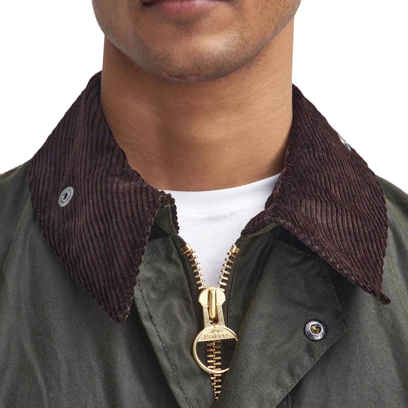 Barbour Border Waxed Jacket Archive Olive