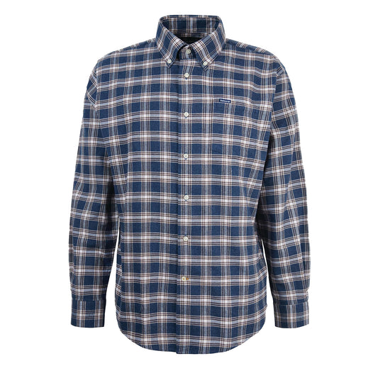 Barbour Bowburn Regular Checked Shirt Navy Marl - The Sporting Lodge