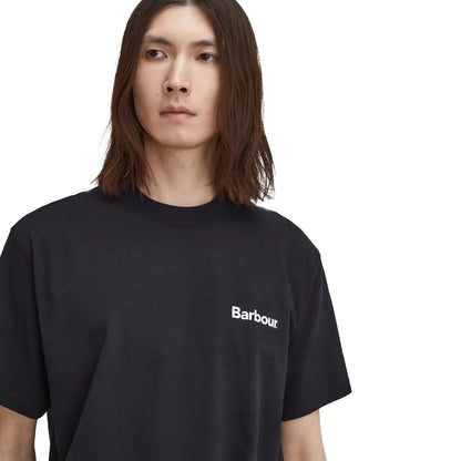 Barbour Bowery Oversized Graphic T-Shirt Black - The Sporting Lodge
