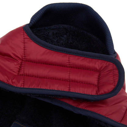 Barbour Brampton Quilted Dog Coat Red/Navy