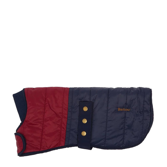 Barbour Brampton Quilted Dog Coat Red/Navy