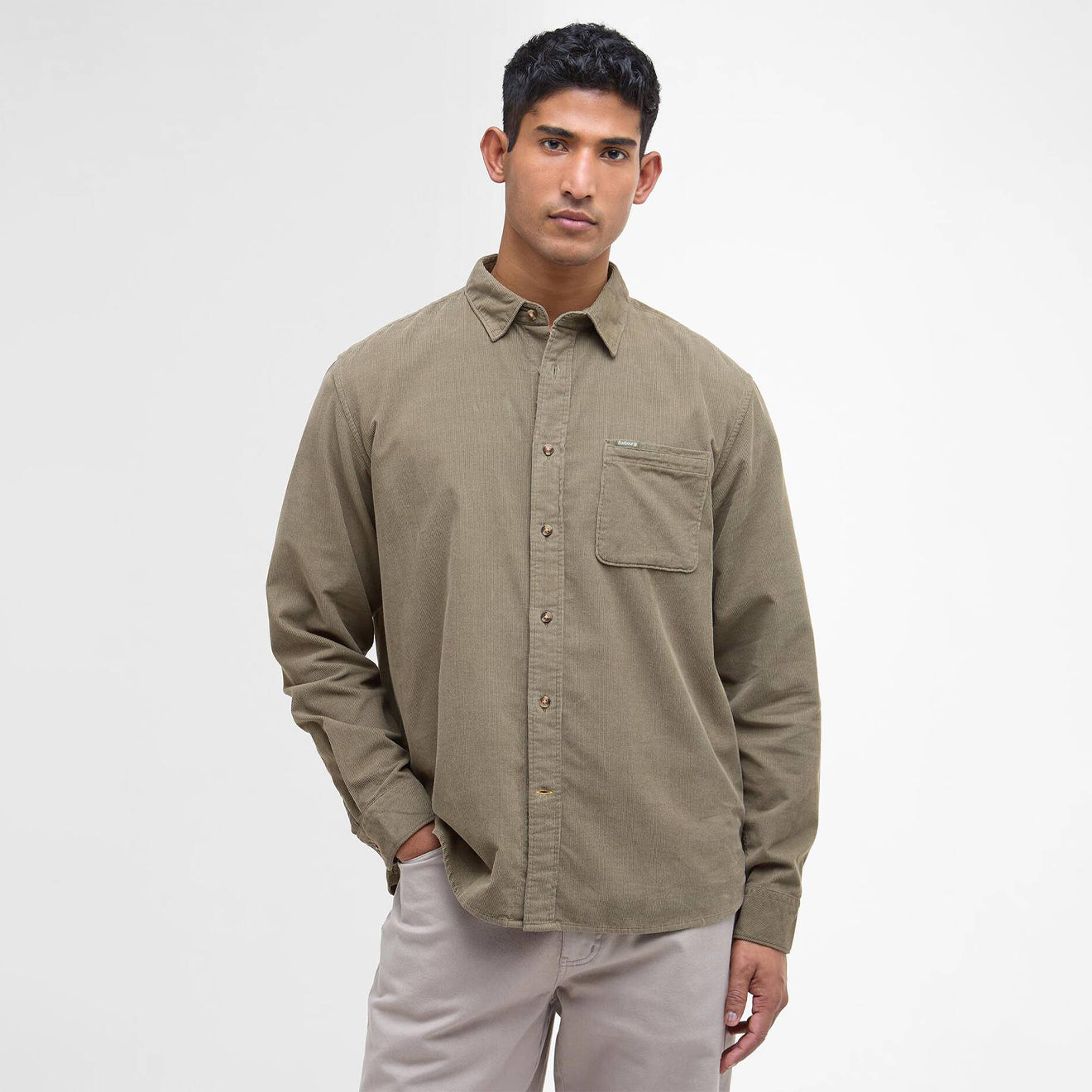 Barbour Bramside Relaxed Cord Shirt Olive