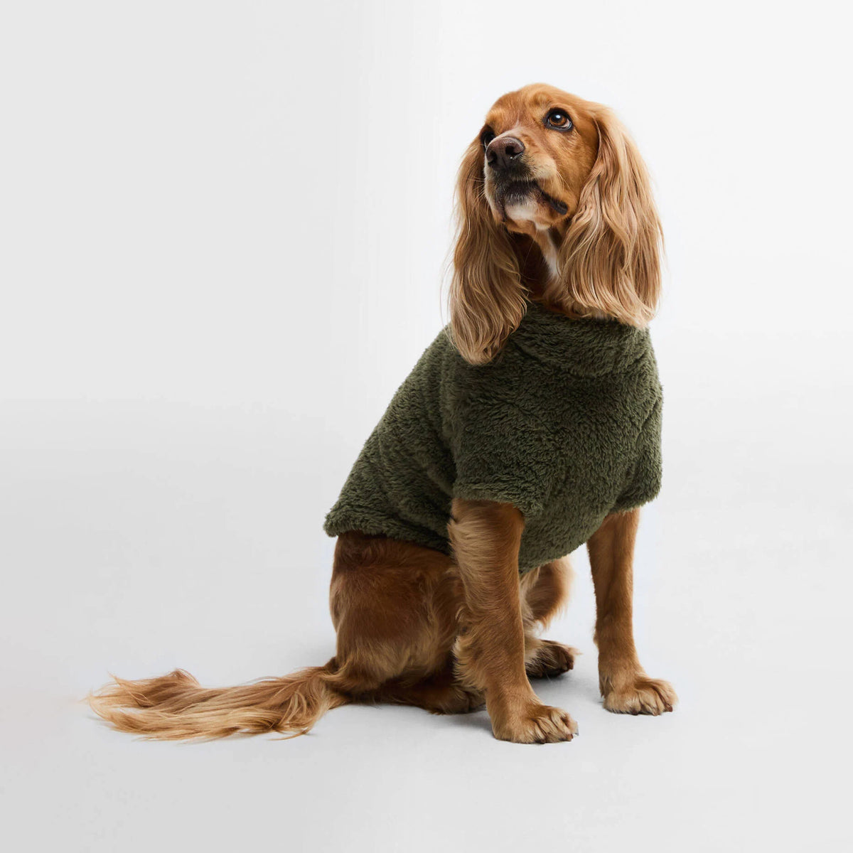 Barbour Brindle Fleece Dog Jumper Olive