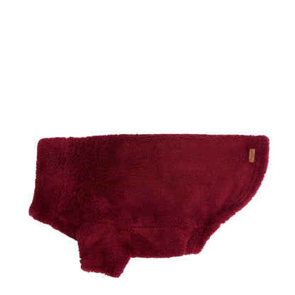 Barbour Brindle Fleece Dog Jumper Red