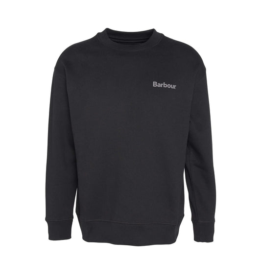 Barbour Brushed Nicholas OS Crew Neck Sweatshirt Black