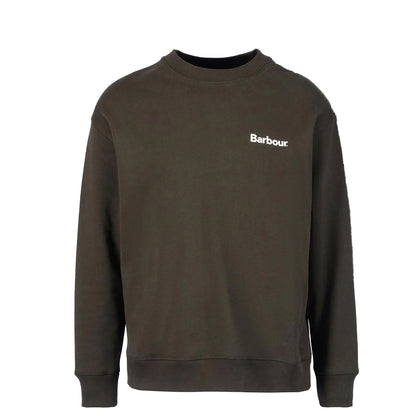 Barbour Brushed Nicholas OS Crew Neck Sweatshirt Sage - The Sporting Lodge