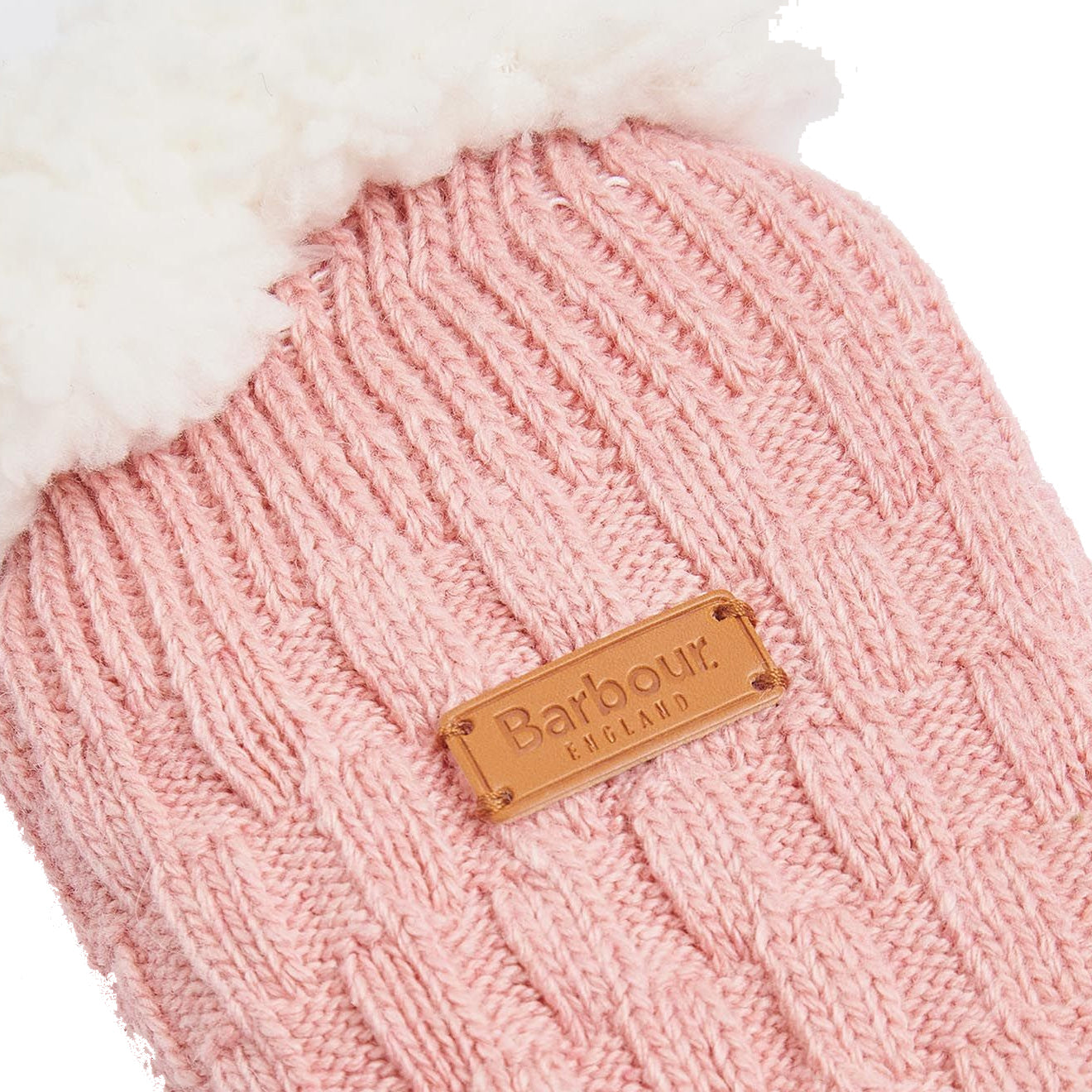 Barbour Cable Knit Lounge Socks Dusty Pink - The Sporting Lodge