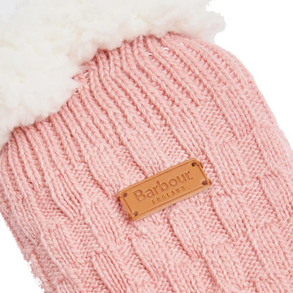 Barbour Cable Knit Lounge Socks Dusty Pink - The Sporting Lodge