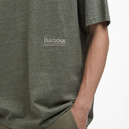 Barbour Calton Linen Blend Fit T-Shirt Burnt Olive - The Sporting Lodge