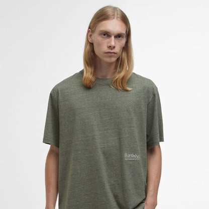Barbour Calton Linen Blend Fit T-Shirt Burnt Olive - The Sporting Lodge