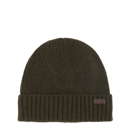 Barbour Carlton Beanie Hat Dark Green