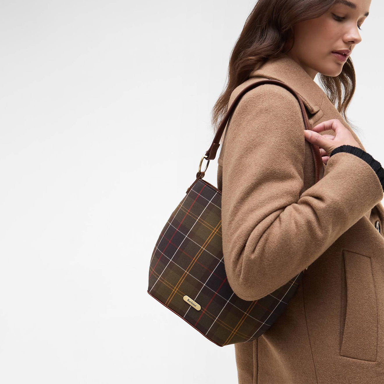 Barbour Cedar Tartan Bucket Bag Classic Tartan