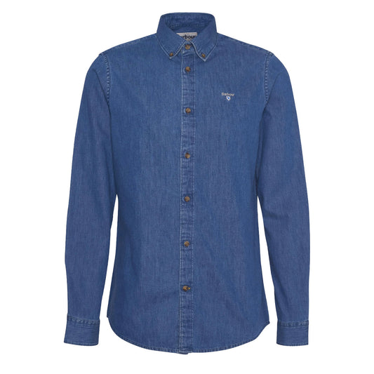 Barbour Chambray Crest Tailored Fit Shirt Chambray - The Sporting Lodge