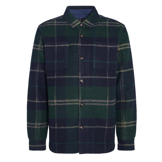 Barbour Chapter Tailored Check Overshirt Green Loch Tartan - The Sporting Lodge