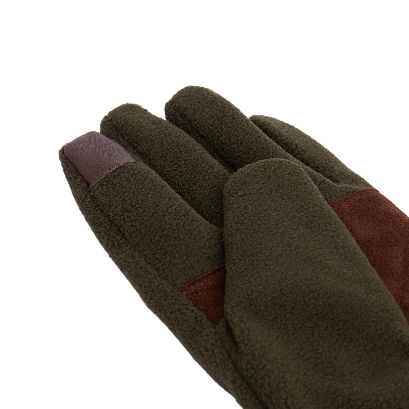 Barbour Coalford Fleece Gloves Dark Olive - The Sporting Lodge