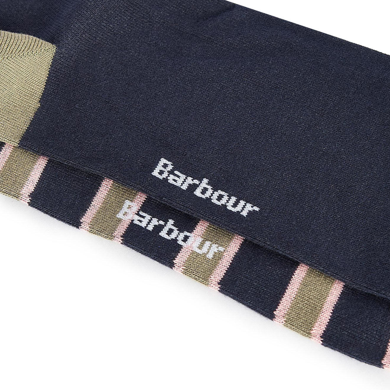 Barbour Colour Block Socks Gift Set Navy / Olive / Pink - The Sporting Lodge