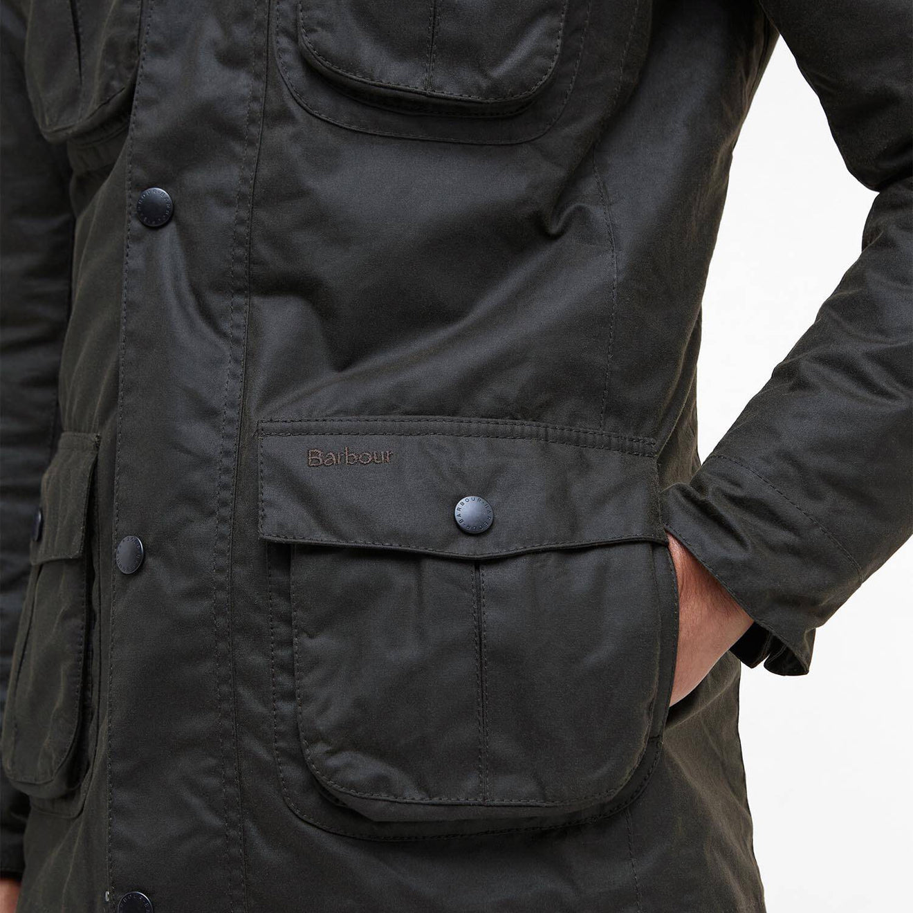 Barbour Corbridge Waxed Jacket Olive - The Sporting Lodge