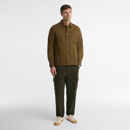 Barbour Cord Collar Twill Overshirt Beech