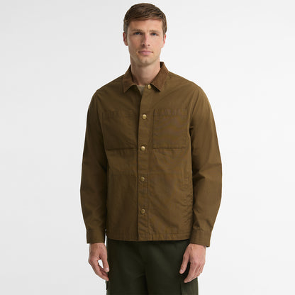 Barbour Cord Collar Twill Overshirt Beech