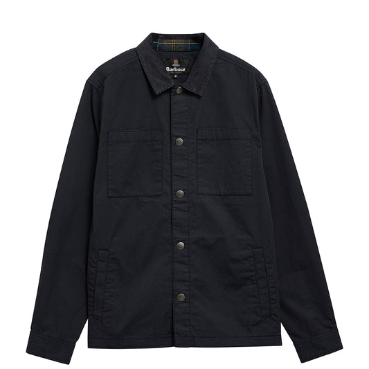 Barbour Cord Collar Twill Overshirt Dark Navy