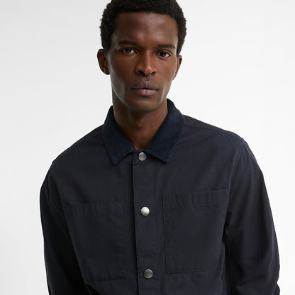 Barbour Cord Collar Twill Overshirt Dark Navy