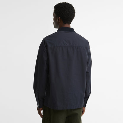 Barbour Cord Collar Twill Overshirt Dark Navy