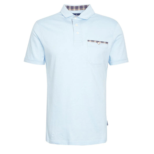 Barbour Corpatch Polo Shirt Sky - The Sporting Lodge