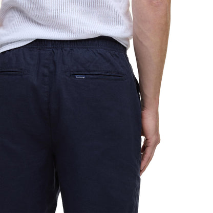 Barbour Cotton Linen Relaxed Short Navy