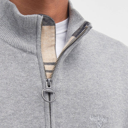 Barbour Cotton Quarter - Zip Jumper Grey Marl - The Sporting Lodge