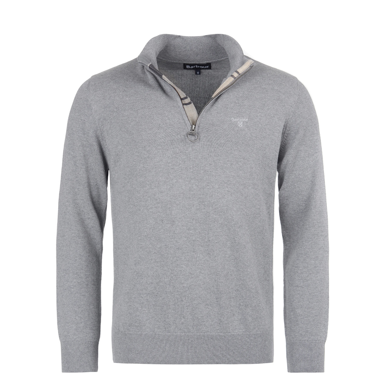 Barbour Cotton Quarter - Zip Jumper Grey Marl - The Sporting Lodge