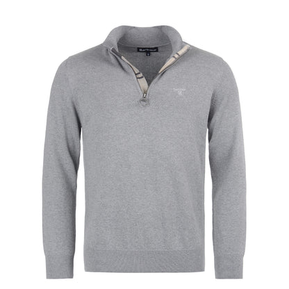 Barbour Cotton Quarter - Zip Jumper Grey Marl - The Sporting Lodge