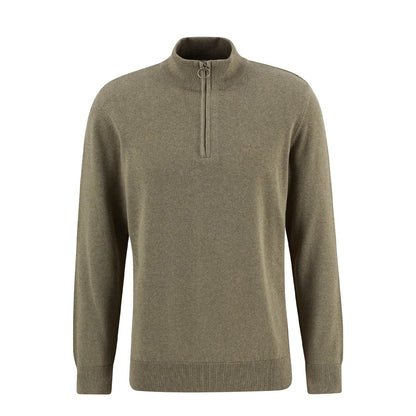 Barbour Cotton Quarter - Zip Jumper Smokey Olive - The Sporting Lodge