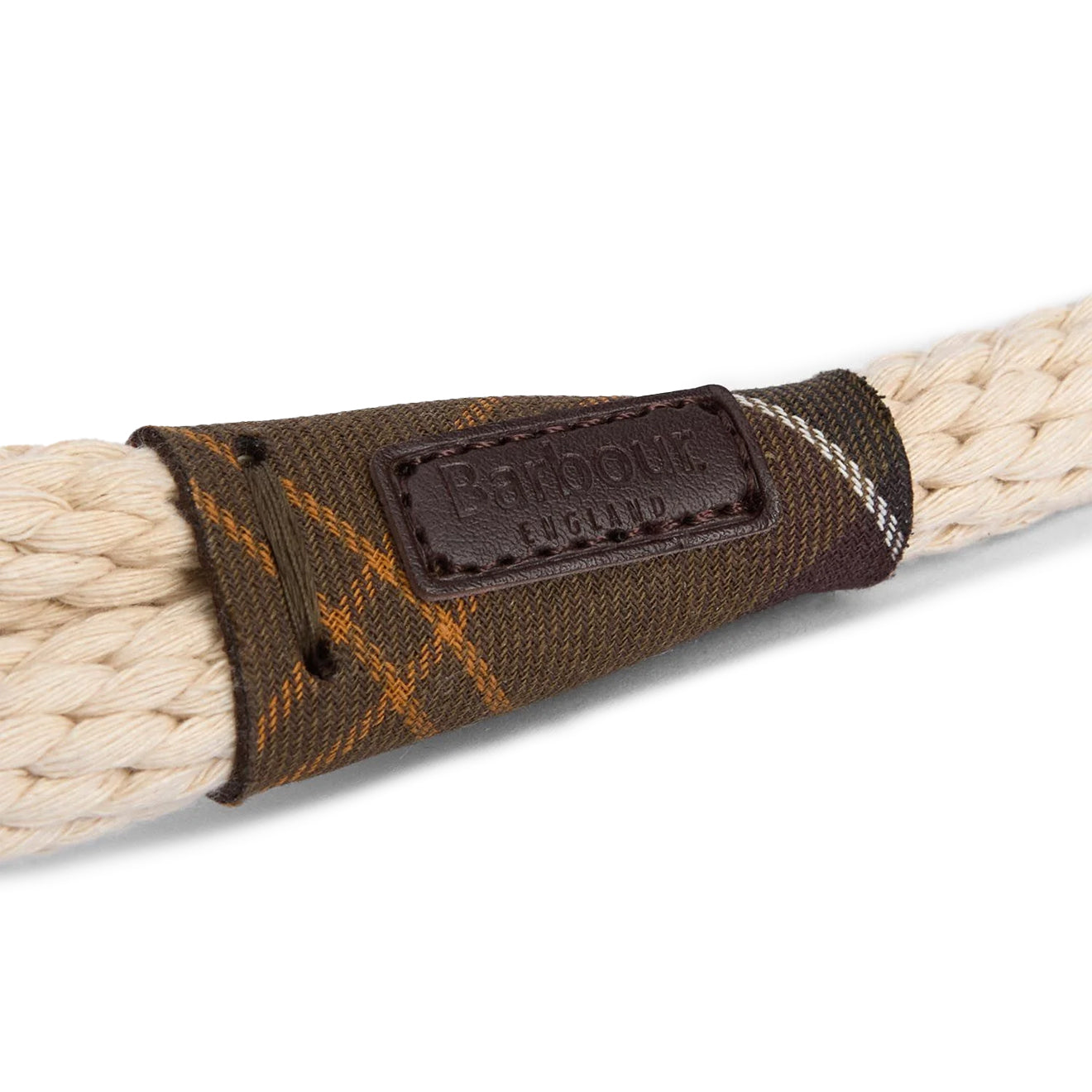 Barbour Cotton Rope Dog Lead Natural/Classic - The Sporting Lodge