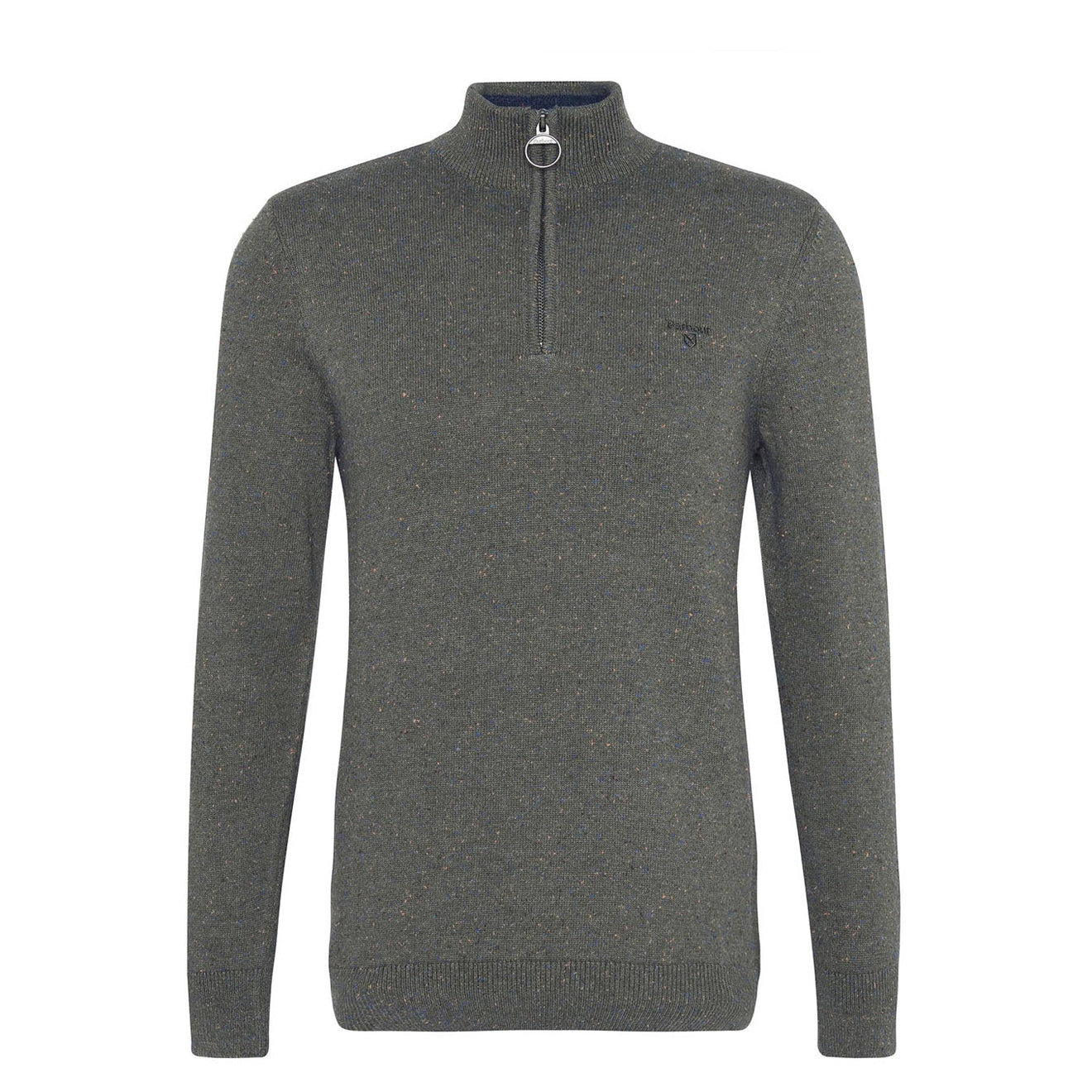 Barbour Cotton Tainsbury Half Zip Sweater Olive