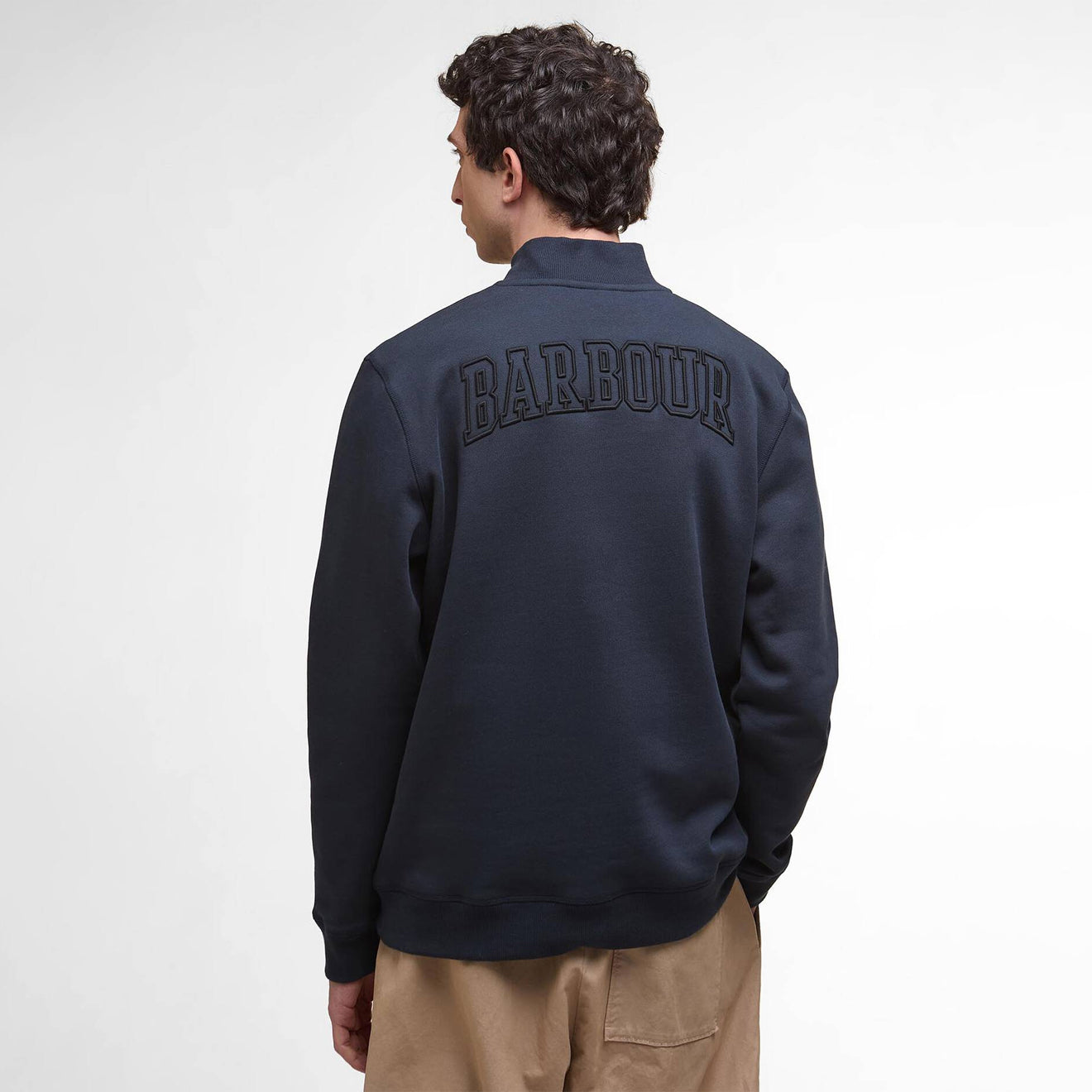 Barbour Cragwell Relaxed Half Zip Sweatshirt Dark Navy