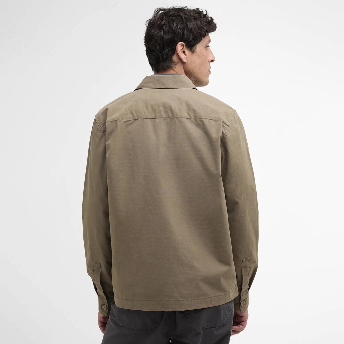 Barbour Crail Wax Ripstop Overshirt Concrete - The Sporting Lodge