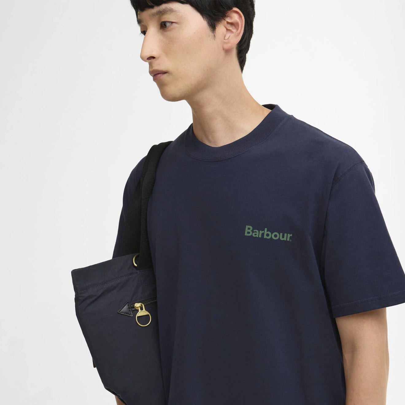 Barbour Crossby Archive Logo Oversized T-Shirt Navy