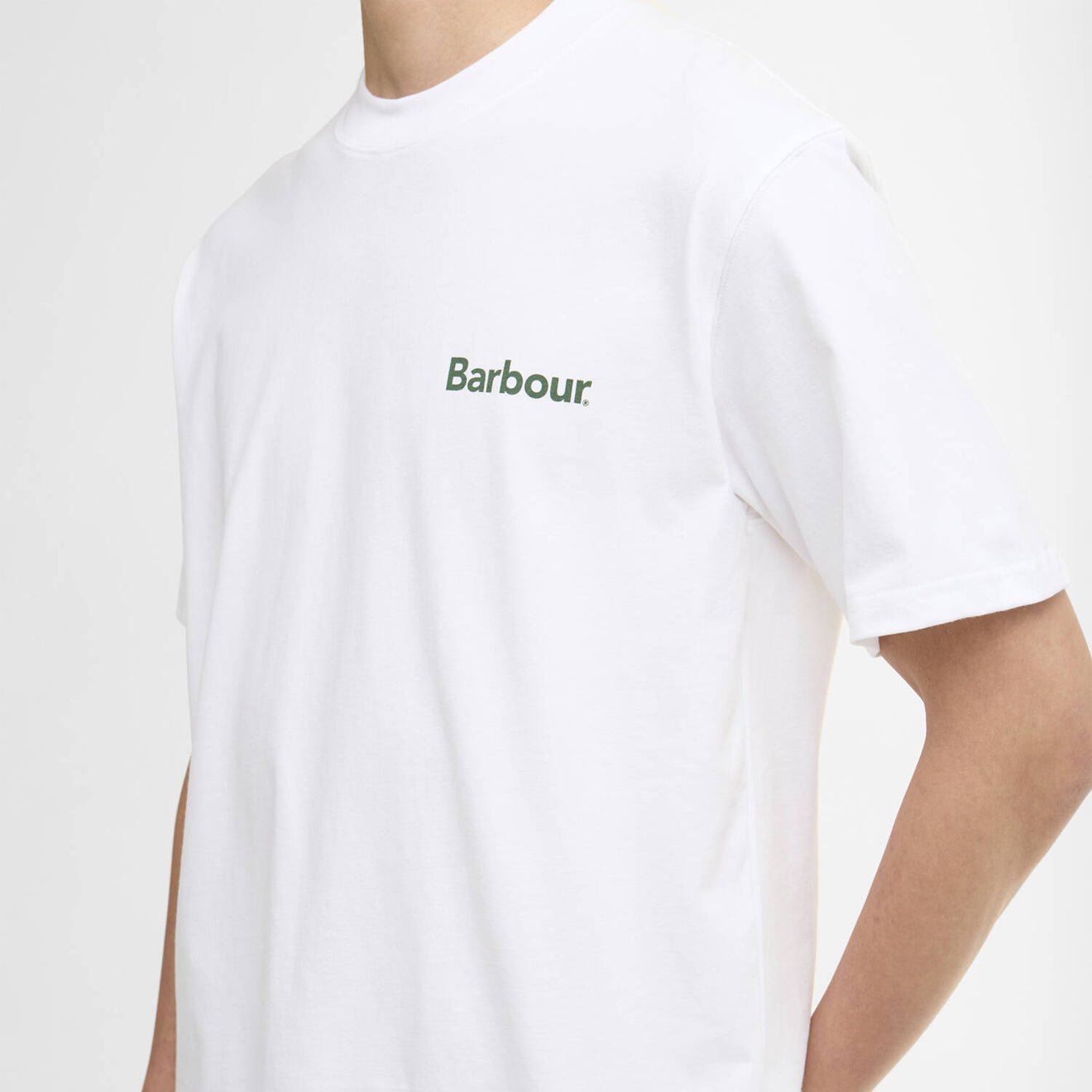 Barbour Crossby Archive Logo Oversized T-Shirt White
