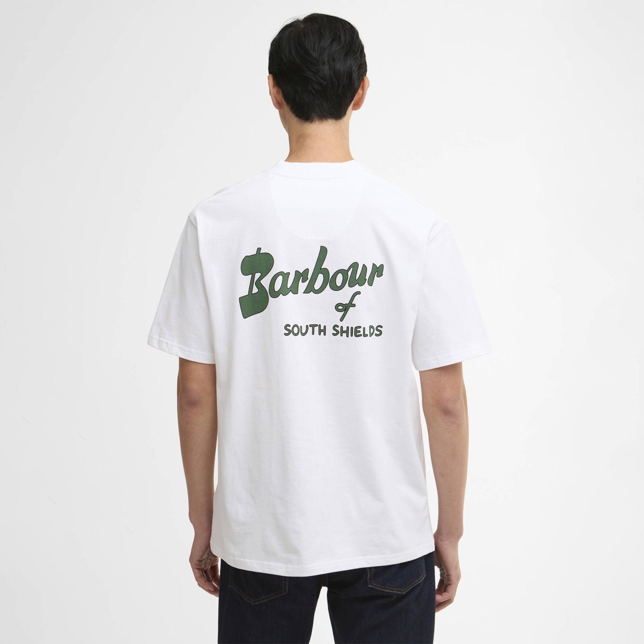 Barbour Crossby Archive Logo Oversized T-Shirt White